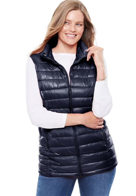 navy blue vests for women.